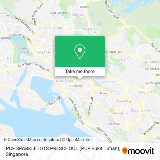 PCF SPARKLETOTS PRESCHOOL (PCF Bukit Timah) map