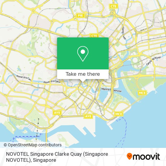 NOVOTEL Singapore Clarke Quay (Singapore NOVOTEL) map
