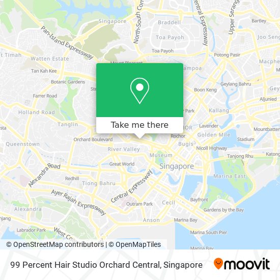 99 Percent Hair Studio Orchard Central map