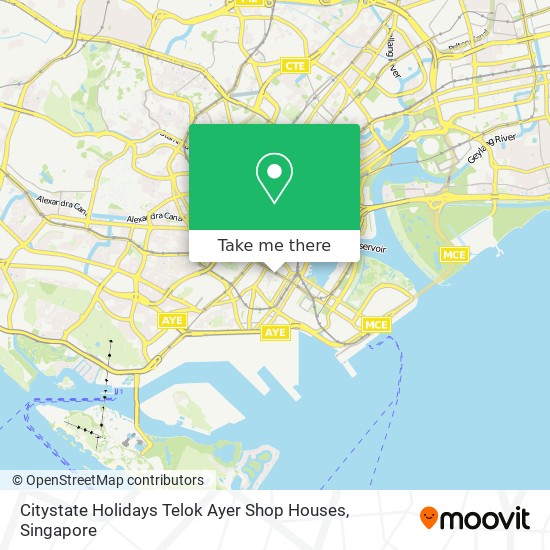 Citystate Holidays Telok Ayer Shop Houses map