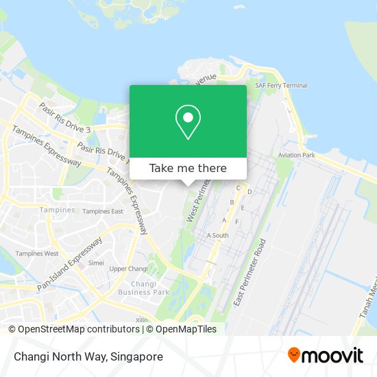 Changi North Way map