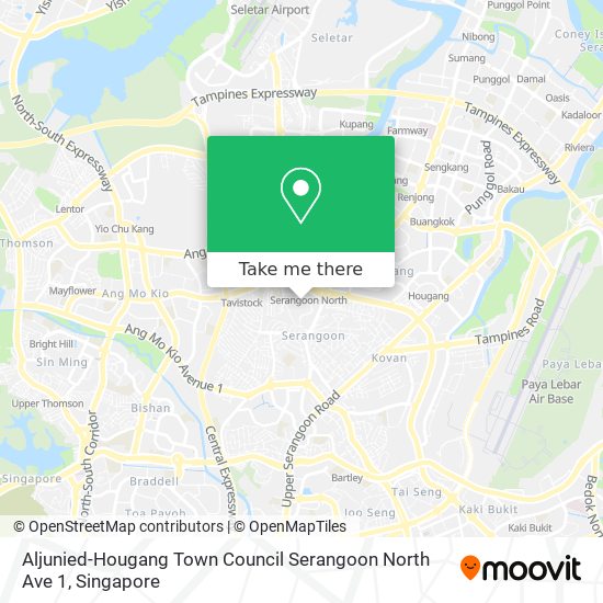 Aljunied-Hougang Town Council Serangoon North Ave 1 map