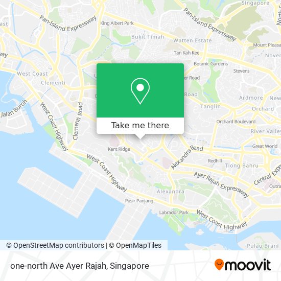 one-north Ave Ayer Rajah map