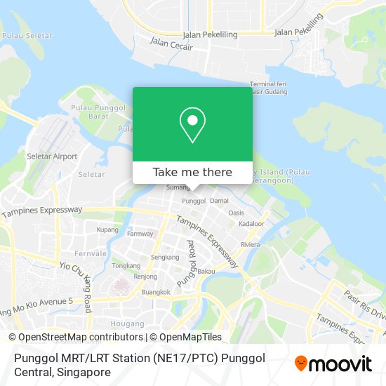 Punggol MRT / LRT Station (NE17 / PTC) Punggol Central map