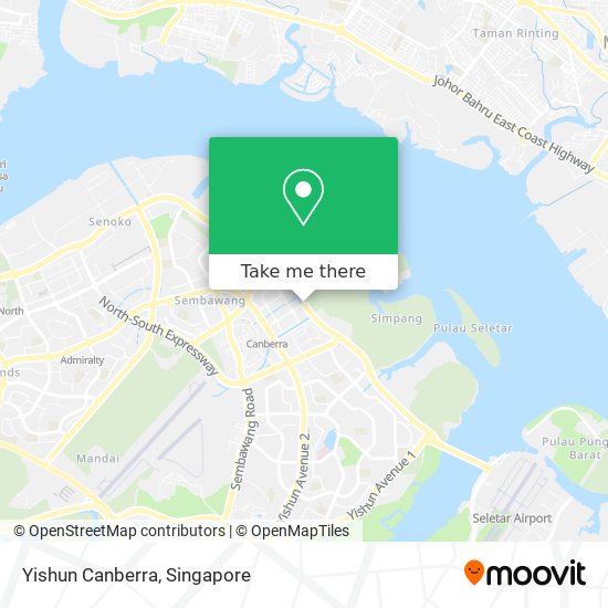 Yishun Canberra map