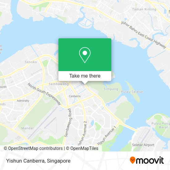 Yishun Canberra地图