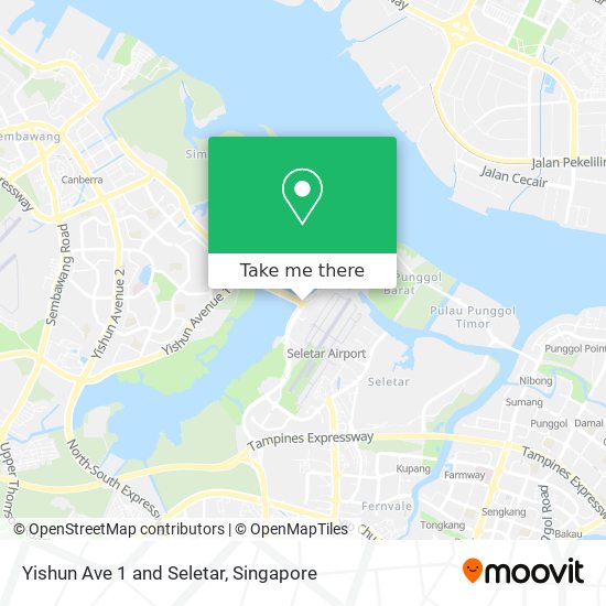 Yishun Ave 1 and Seletar map