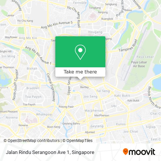 Jalan Rindu Serangoon Ave 1 map