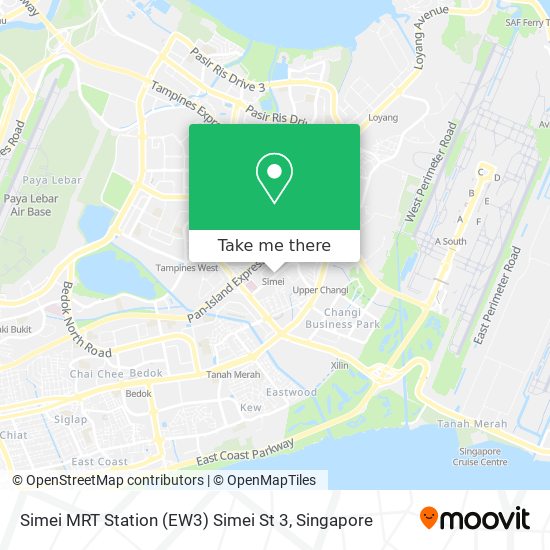 Simei MRT Station (EW3) Simei St 3 map