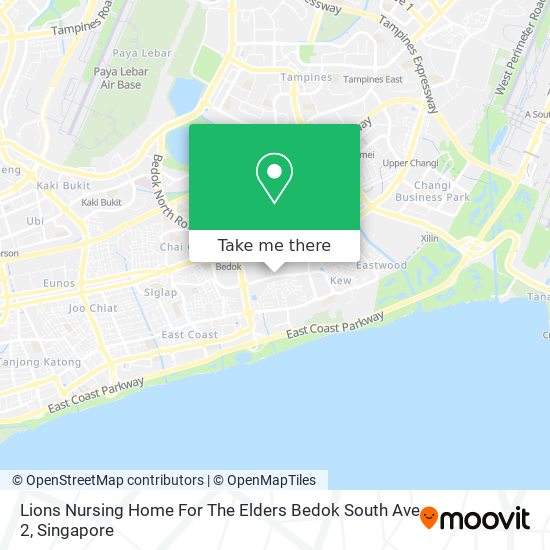 Lions Nursing Home For The Elders Bedok South Ave 2 map