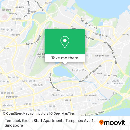 Temasek Green Staff Apartments Tampines Ave 1 map