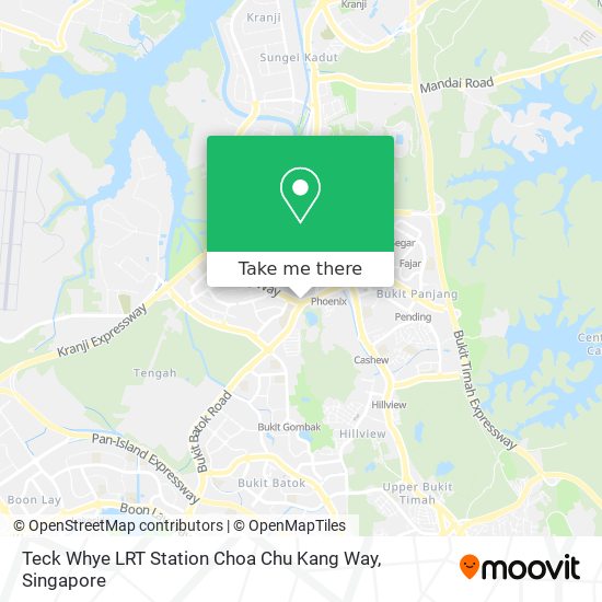 Teck Whye LRT Station Choa Chu Kang Way map