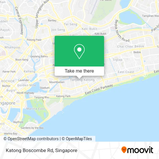 Katong Boscombe Rd map