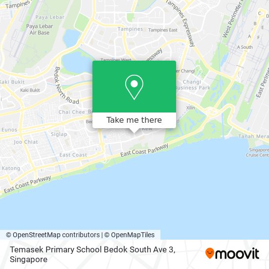 Temasek Primary School Bedok South Ave 3 map