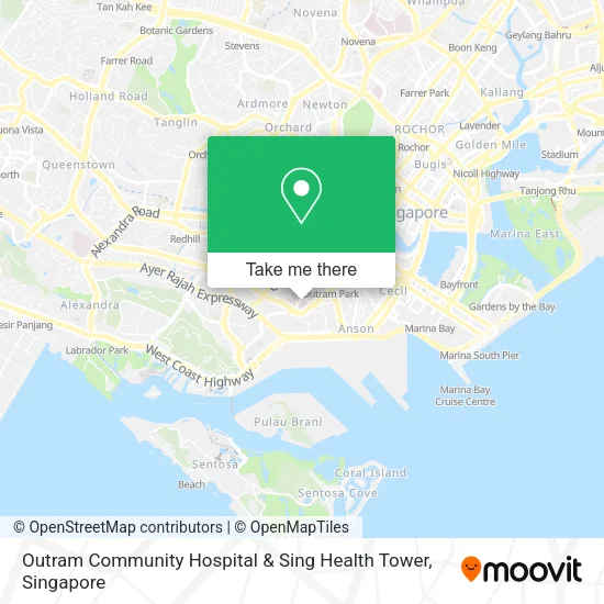Outram Community Hospital & Sing Health Tower map