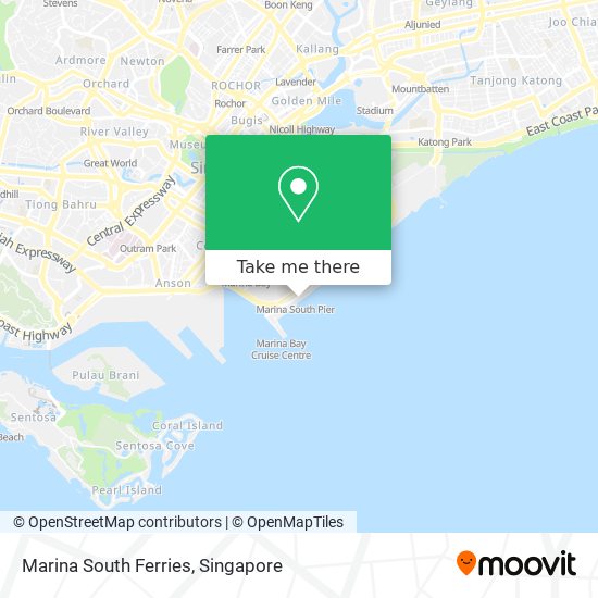 Marina South Ferries map