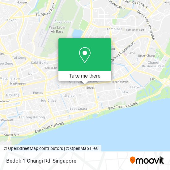 Bedok 1 Changi Rd map