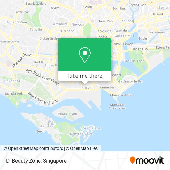 D' Beauty Zone map