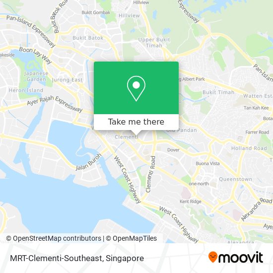 MRT-Clementi-Southeast map