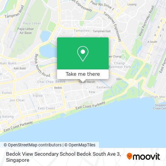 Bedok View Secondary School Bedok South Ave 3 map