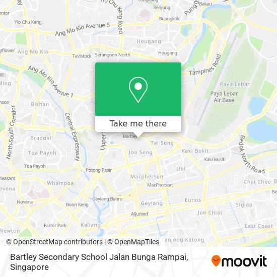 Bartley Secondary School Jalan Bunga Rampai map