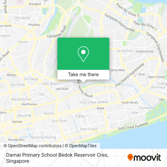 Damai Primary School Bedok Reservoir Cres map