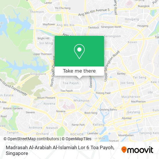 Madrasah Al-Arabiah Al-Islamiah Lor 6 Toa Payoh map