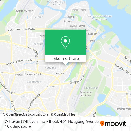 7-Eleven (7-Eleven, Inc. - Block 401 Hougang Avenue 10) map