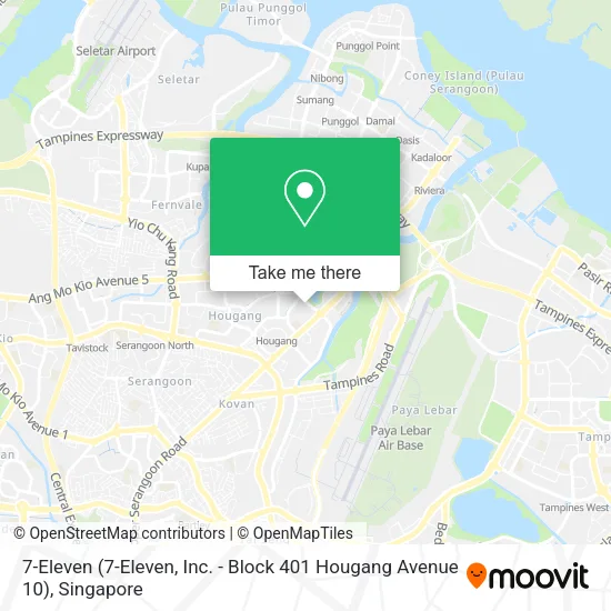 7-Eleven (7-Eleven, Inc. - Block 401 Hougang Avenue 10)地图