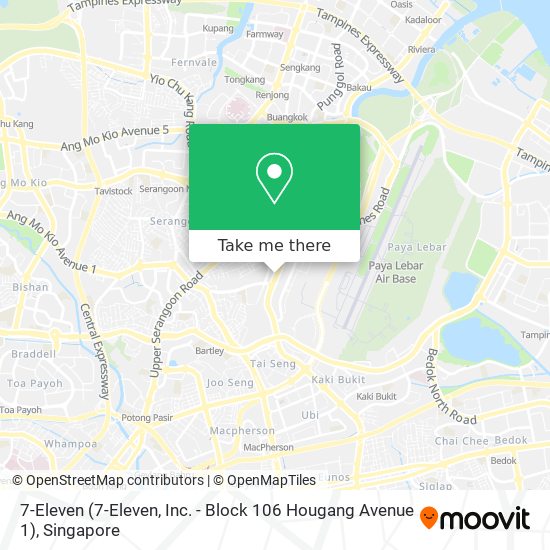 7-Eleven (7-Eleven, Inc. - Block 106 Hougang Avenue 1) map