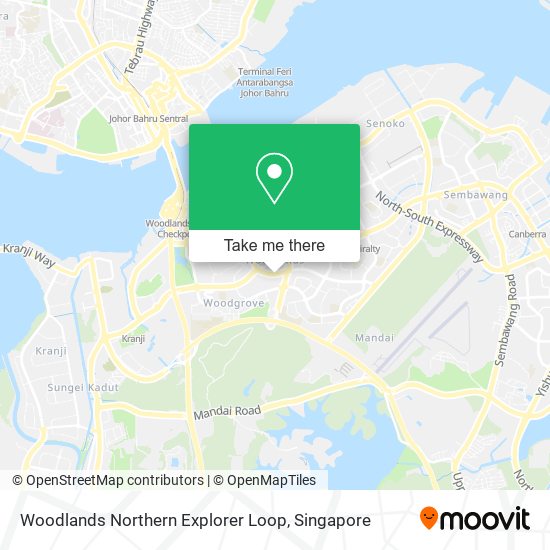 Woodlands Northern Explorer Loop地图