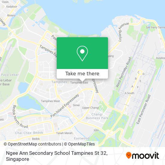 Ngee Ann Secondary School Tampines St 32 map
