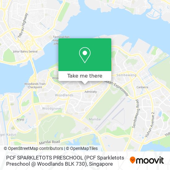 PCF SPARKLETOTS PRESCHOOL (PCF Sparkletots Preschool @ Woodlands BLK 730) map