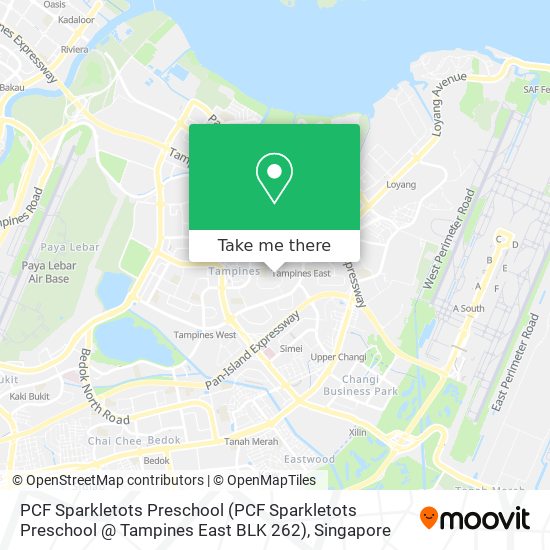 PCF Sparkletots Preschool (PCF Sparkletots Preschool @ Tampines East BLK 262) map