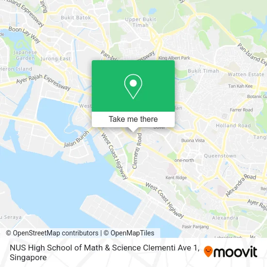 NUS High School of Math & Science Clementi Ave 1 map