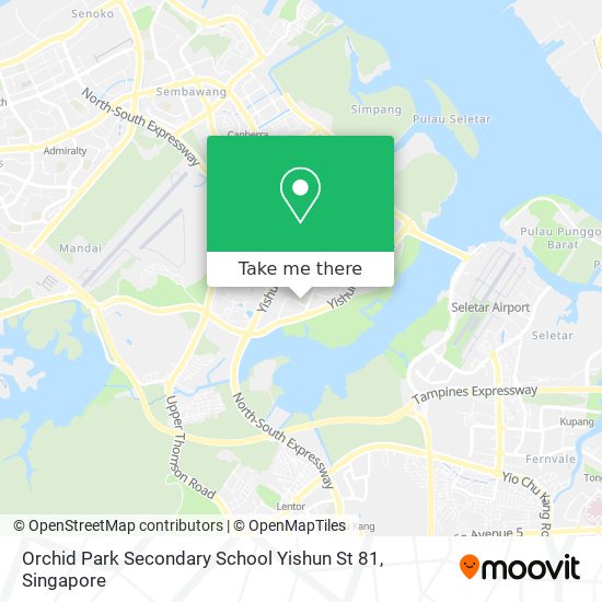 Orchid Park Secondary School Yishun St 81 map