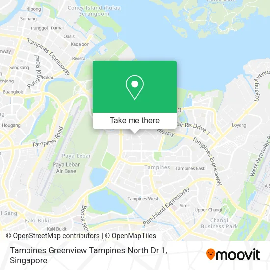 Tampines Greenview Tampines North Dr 1 map