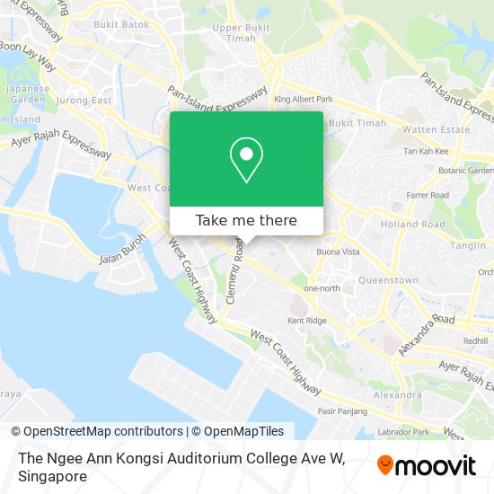 The Ngee Ann Kongsi Auditorium College Ave W map