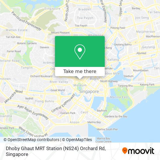 Dhoby Ghaut MRT Station (NS24) Orchard Rd map
