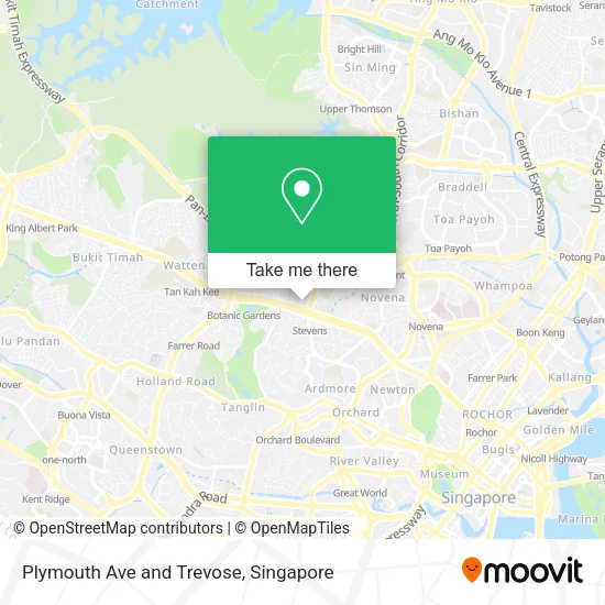 Plymouth Ave and Trevose map