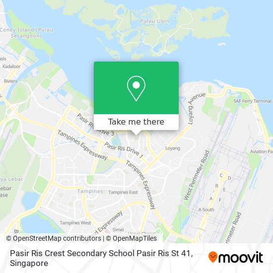 Pasir Ris Crest Secondary School Pasir Ris St 41 map