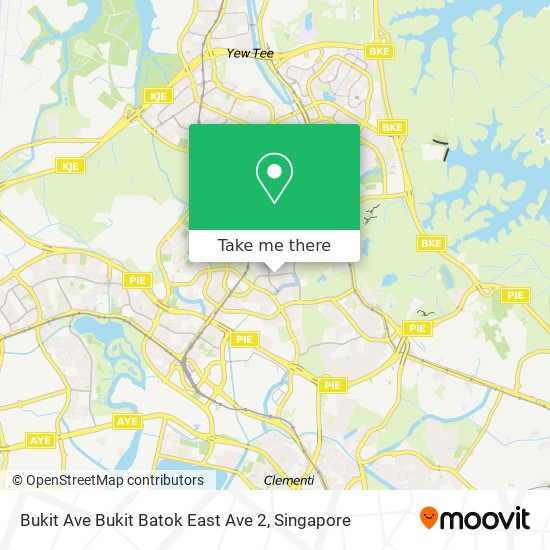 Bukit Ave Bukit Batok East Ave 2 map