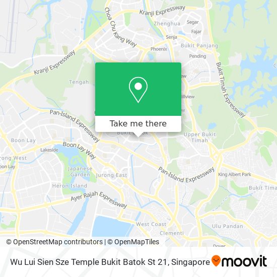 Wu Lui Sien Sze Temple Bukit Batok St 21 map