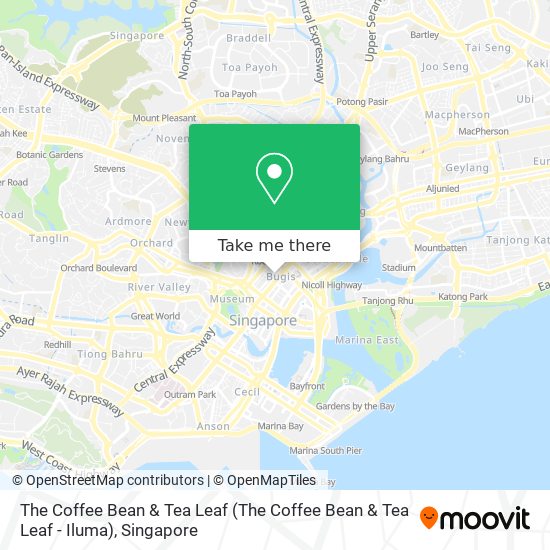 The Coffee Bean & Tea Leaf map