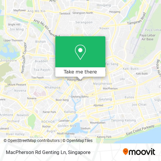 MacPherson Rd Genting Ln map