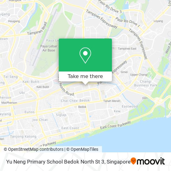 Yu Neng Primary School Bedok North St 3 map