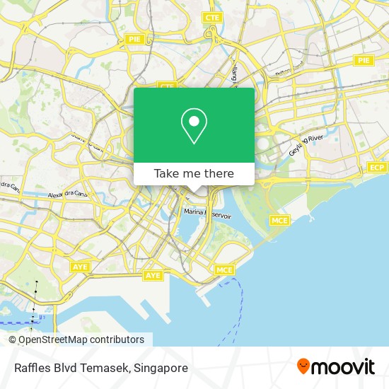Raffles Blvd Temasek map