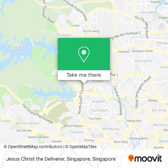 Jesus Christ the Deliverer, Singapore map