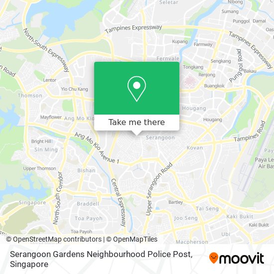 Serangoon Gardens Neighbourhood Police Post map