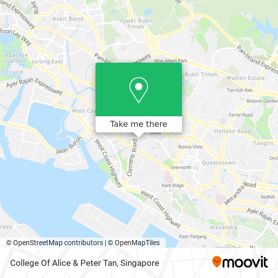 College Of Alice & Peter Tan map